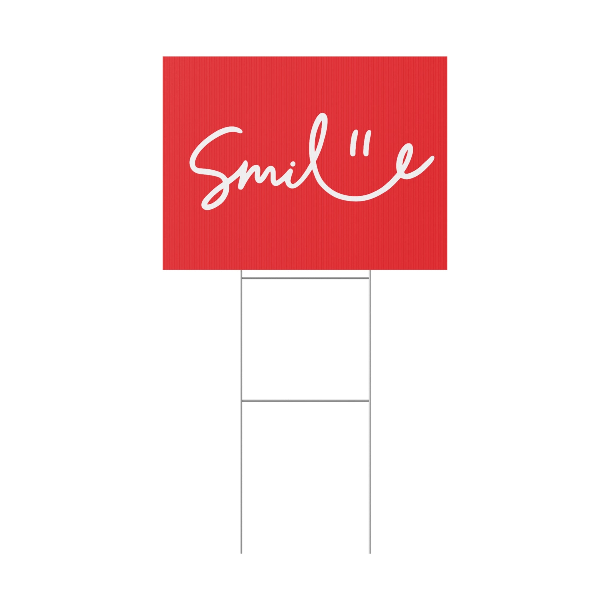 Red Smile Yard Sign