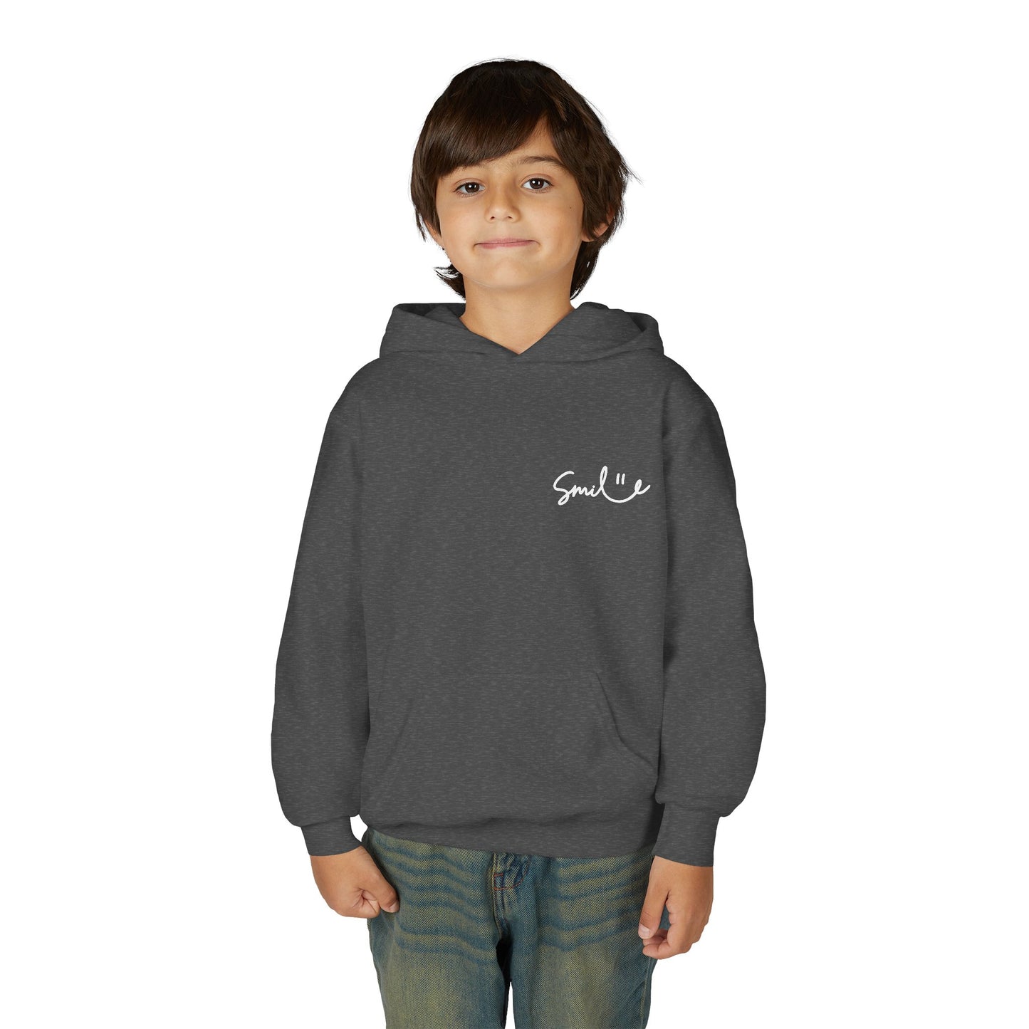 Smile Youth Hoodie - Cozy Heavy Blend Sweatshirt for Kids