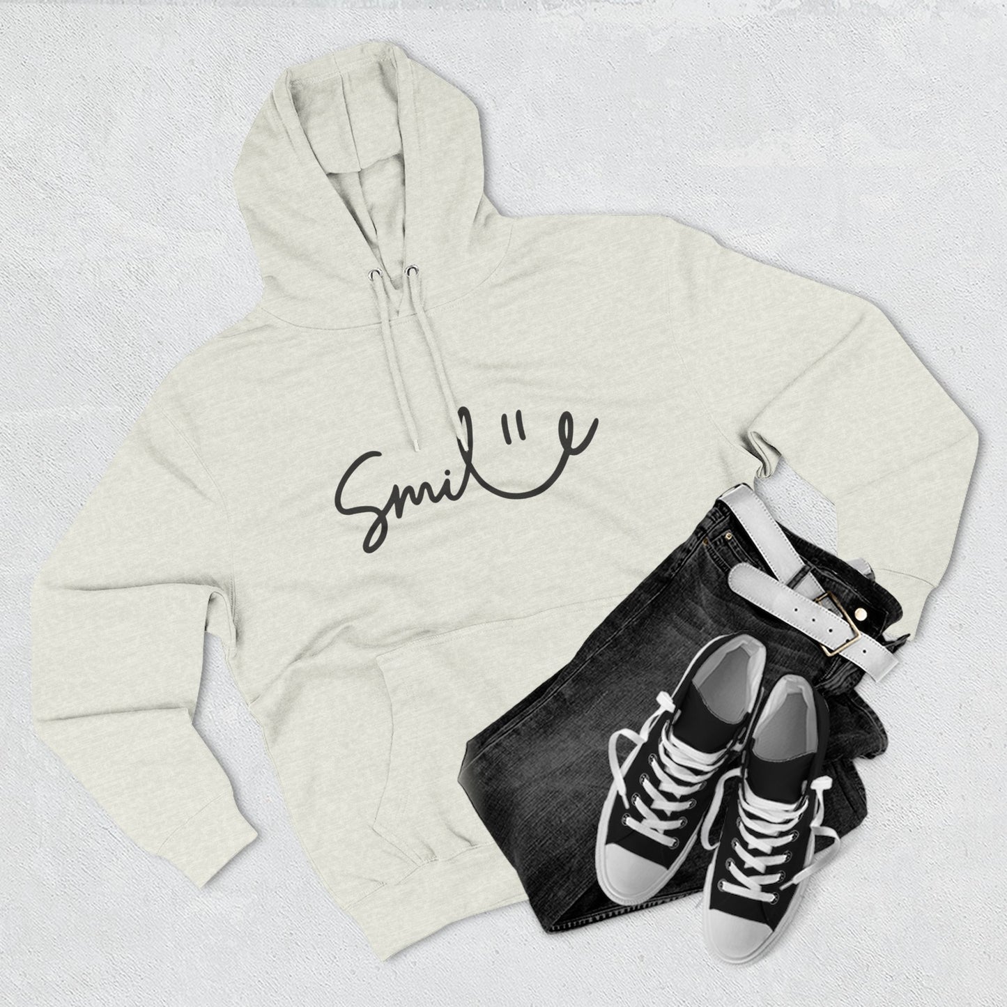 Smile Fleece Hoodie - Cozy and Stylish Pullover for Everyday Comfort