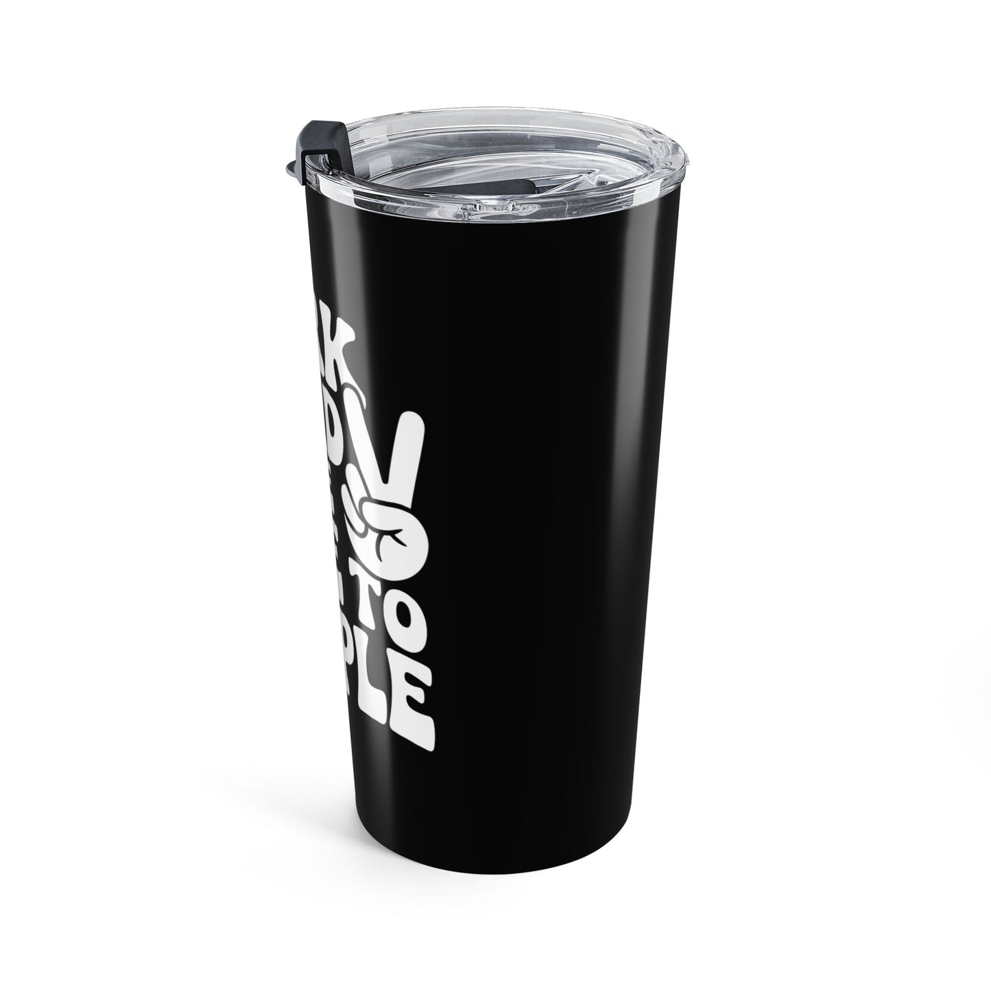 Black/White Work Hard & Be Nice to People 20 oz. Tumbler