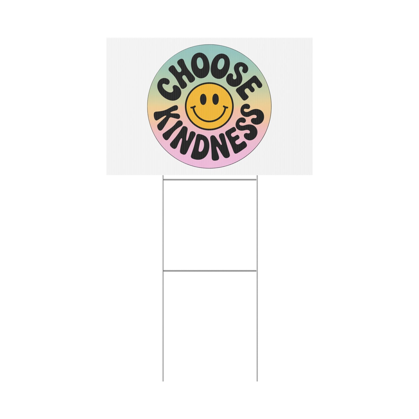 Joyful Choose Kindness Plastic Yard Sign