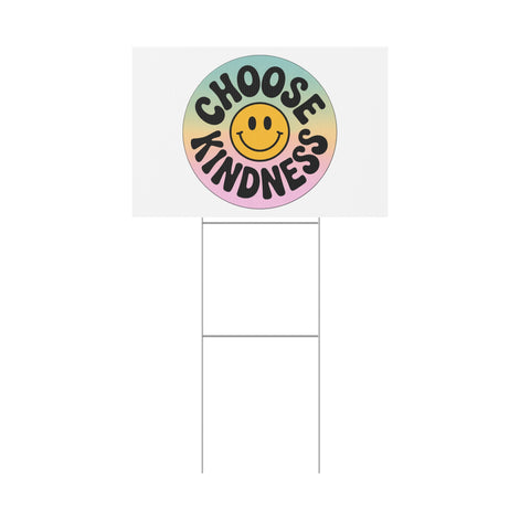 Joyful Choose Kindness Plastic Yard Sign