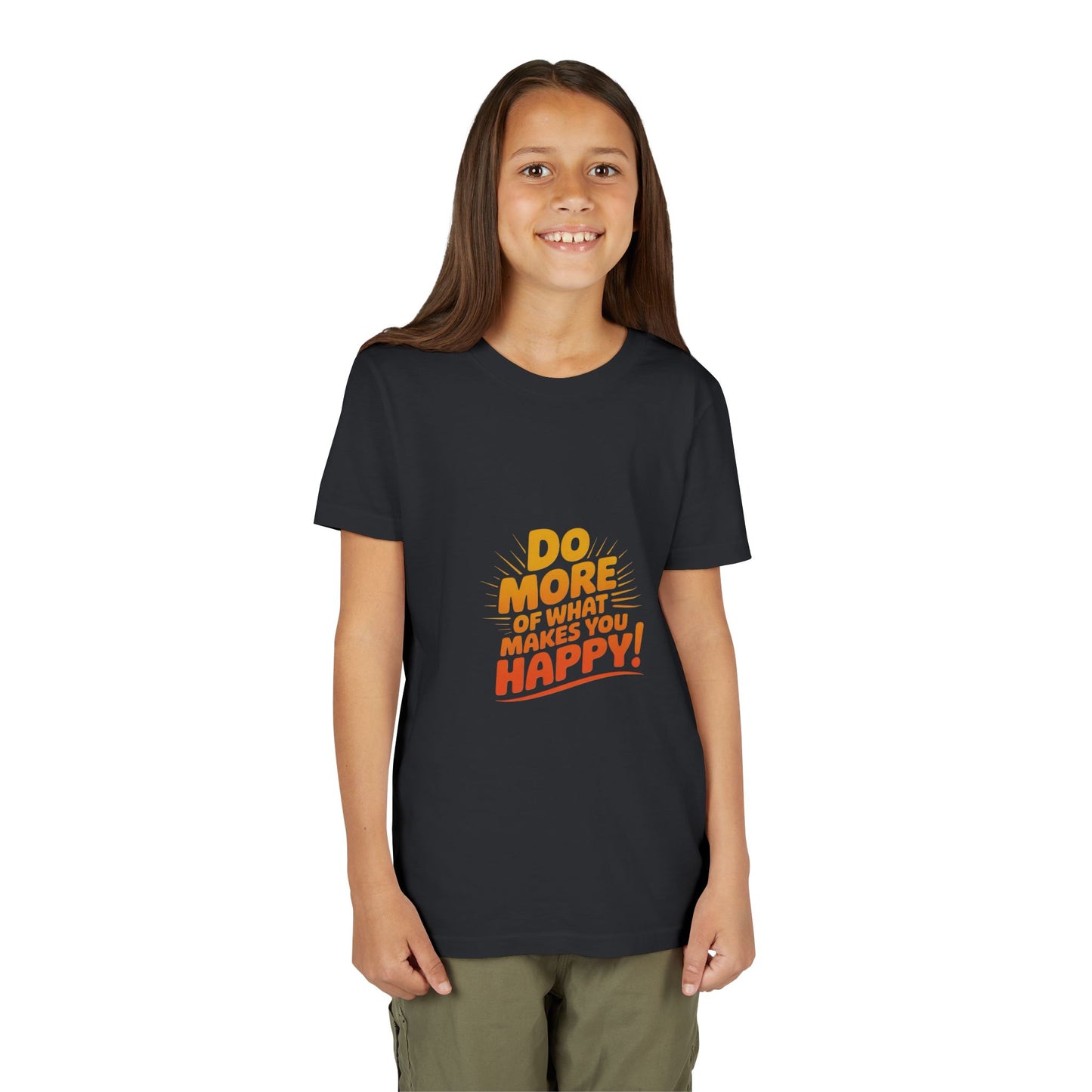 Youth Tee — “Do More of What Makes You Happy!” Positive Graphic Kids T‑Shirt