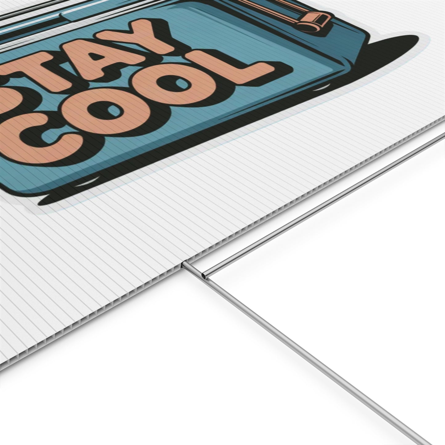 Stay Cool Plastic Yard Sign for Summer Events