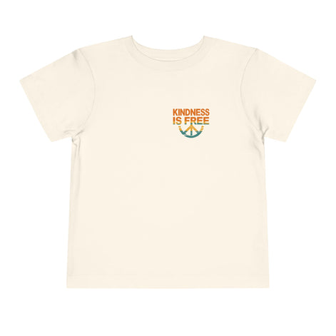 Toddler Short Sleeve Tee - Kindness Is Free Peace Design