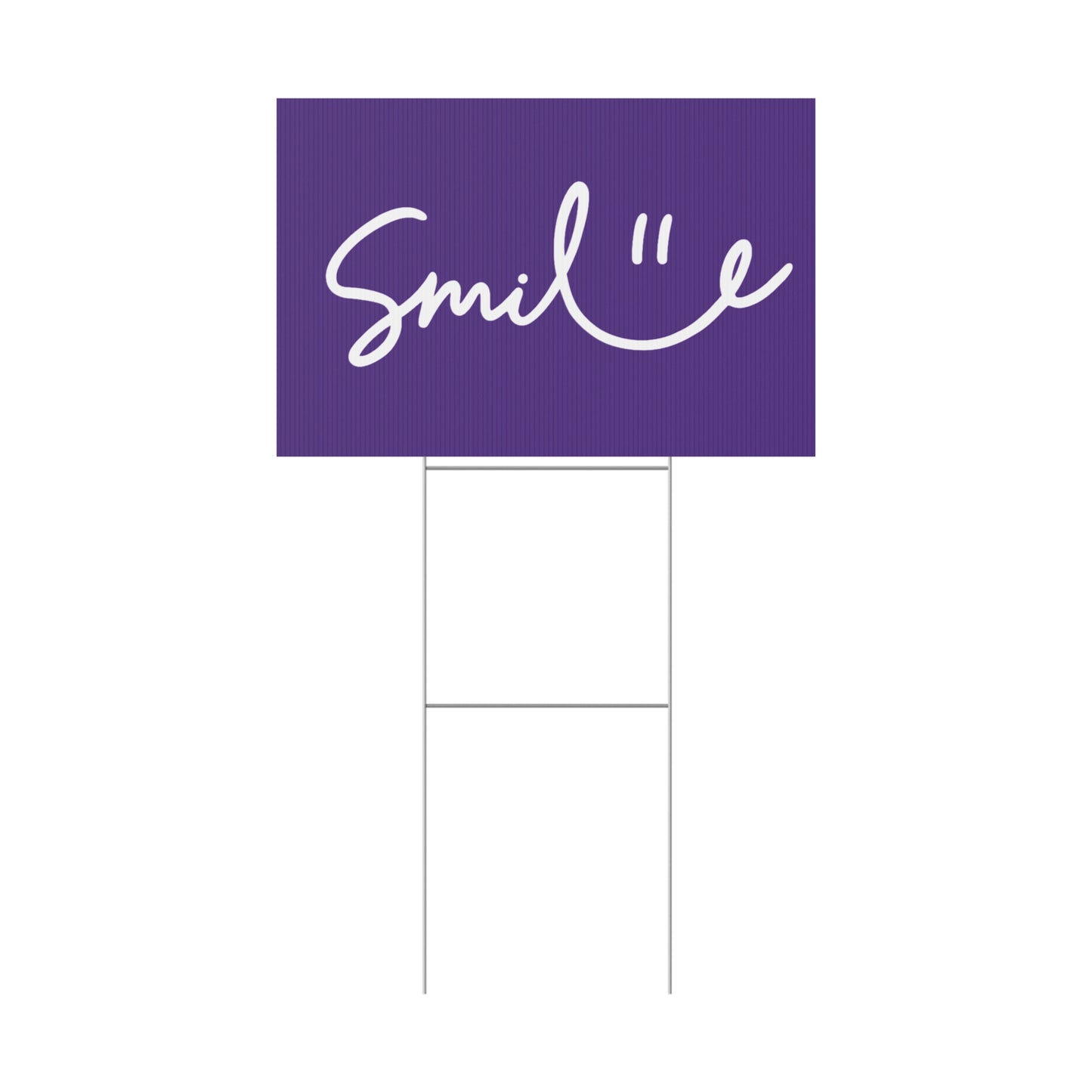 Purple Smile Yard Sign