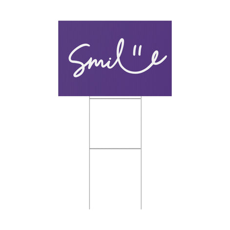 Purple Smile Yard Sign