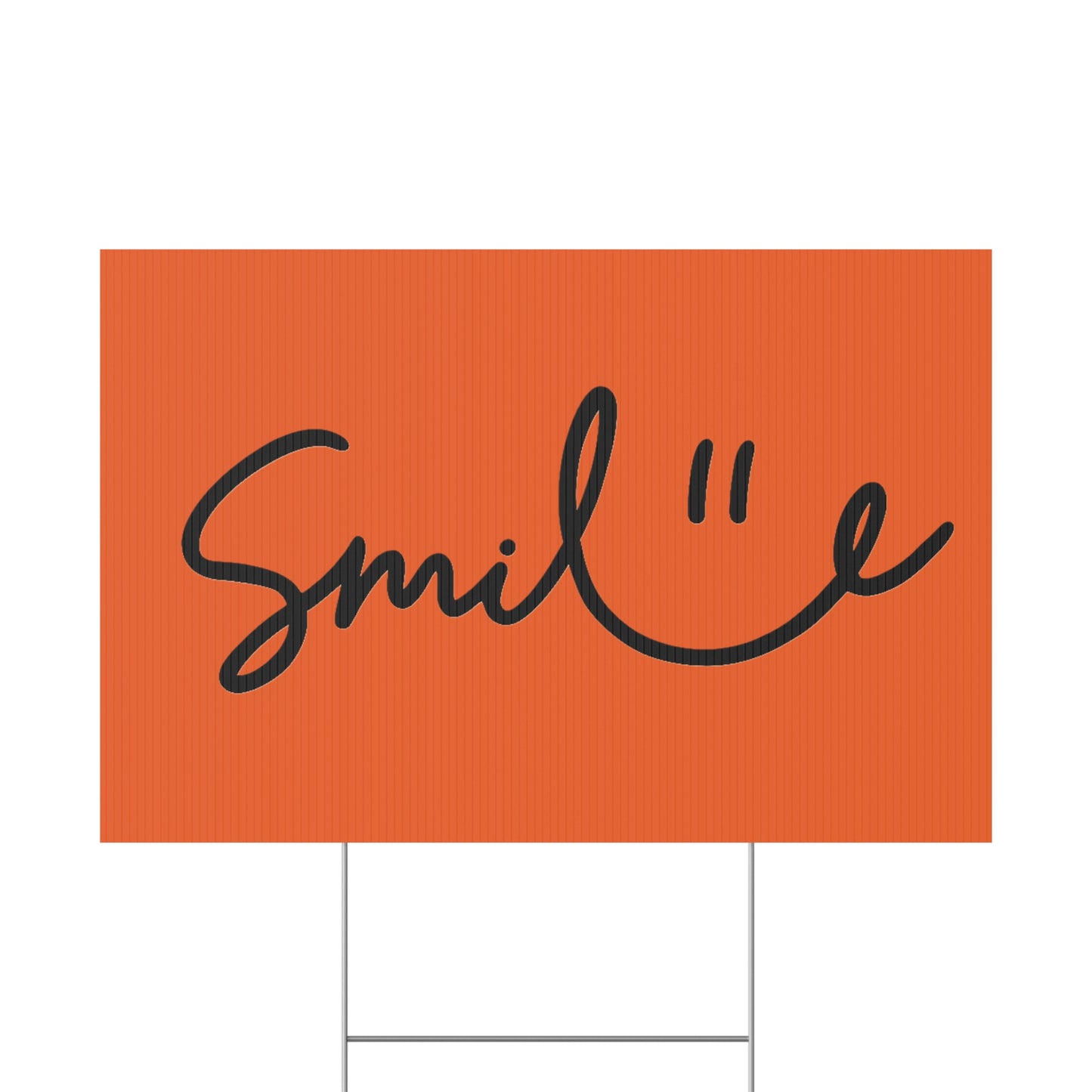 Orange Smile Yard Sign