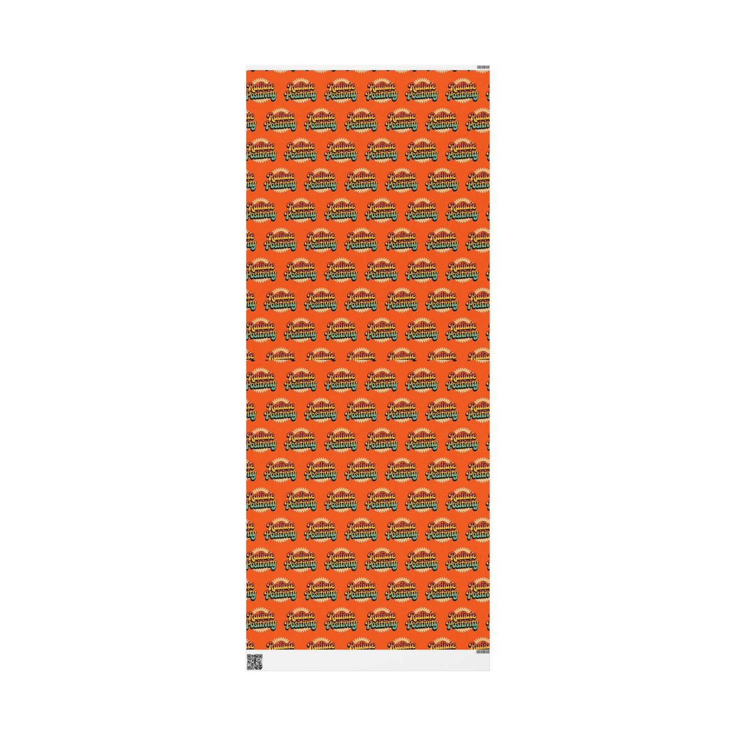 Orange Radiate Positivity Wrapping Paper for Celebrations