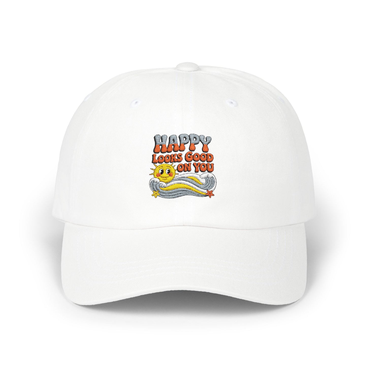 'Happy Looks Good On You' Smiley Retro Dad Hat