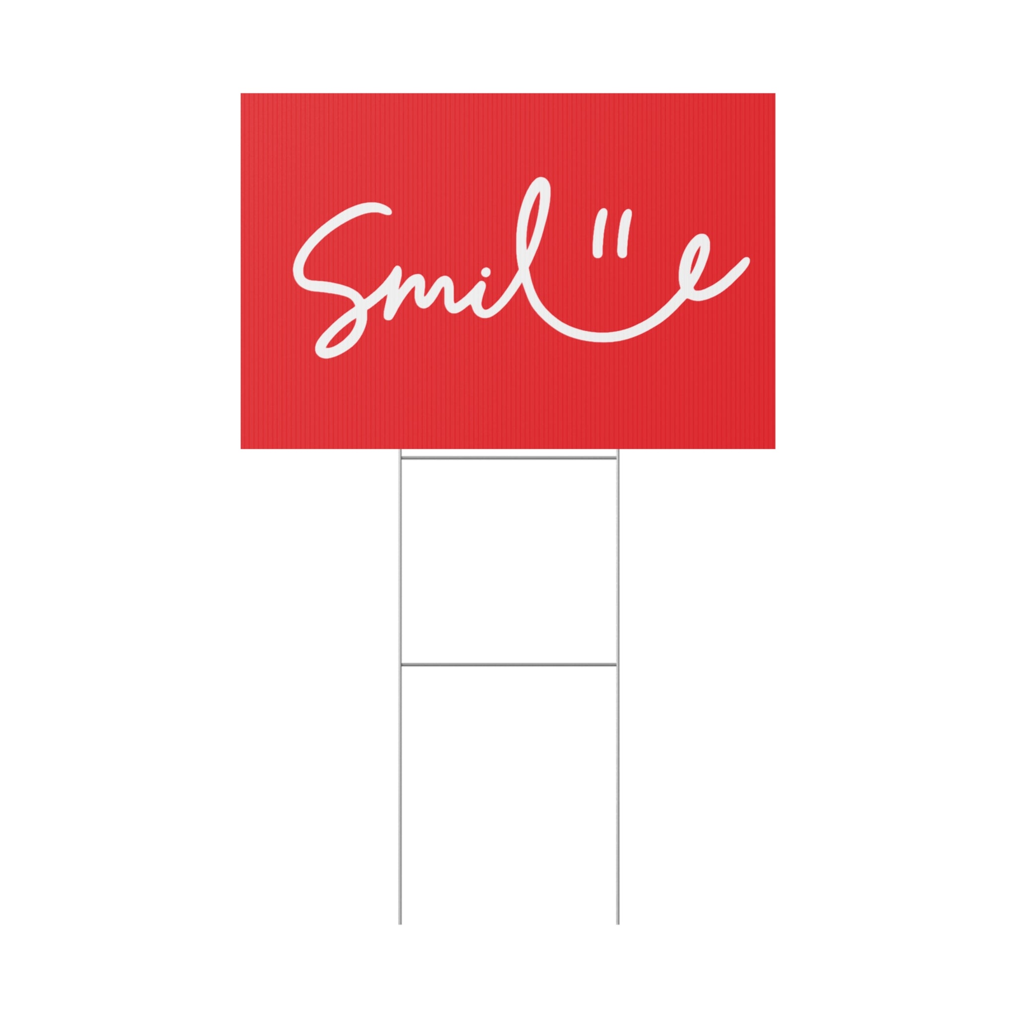 Red Smile Yard Sign