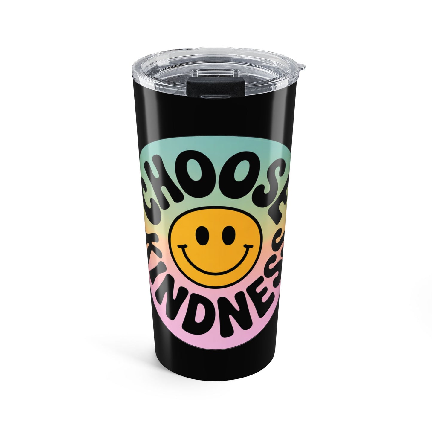 Black Choose Kindness Tumblers – 20oz Travel Mugs for Positive Vibes