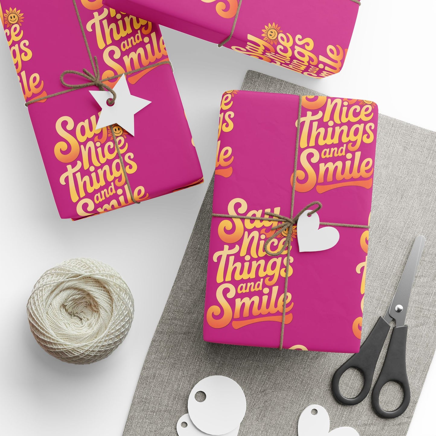 Say Nice Things and Smile Wrapping Paper