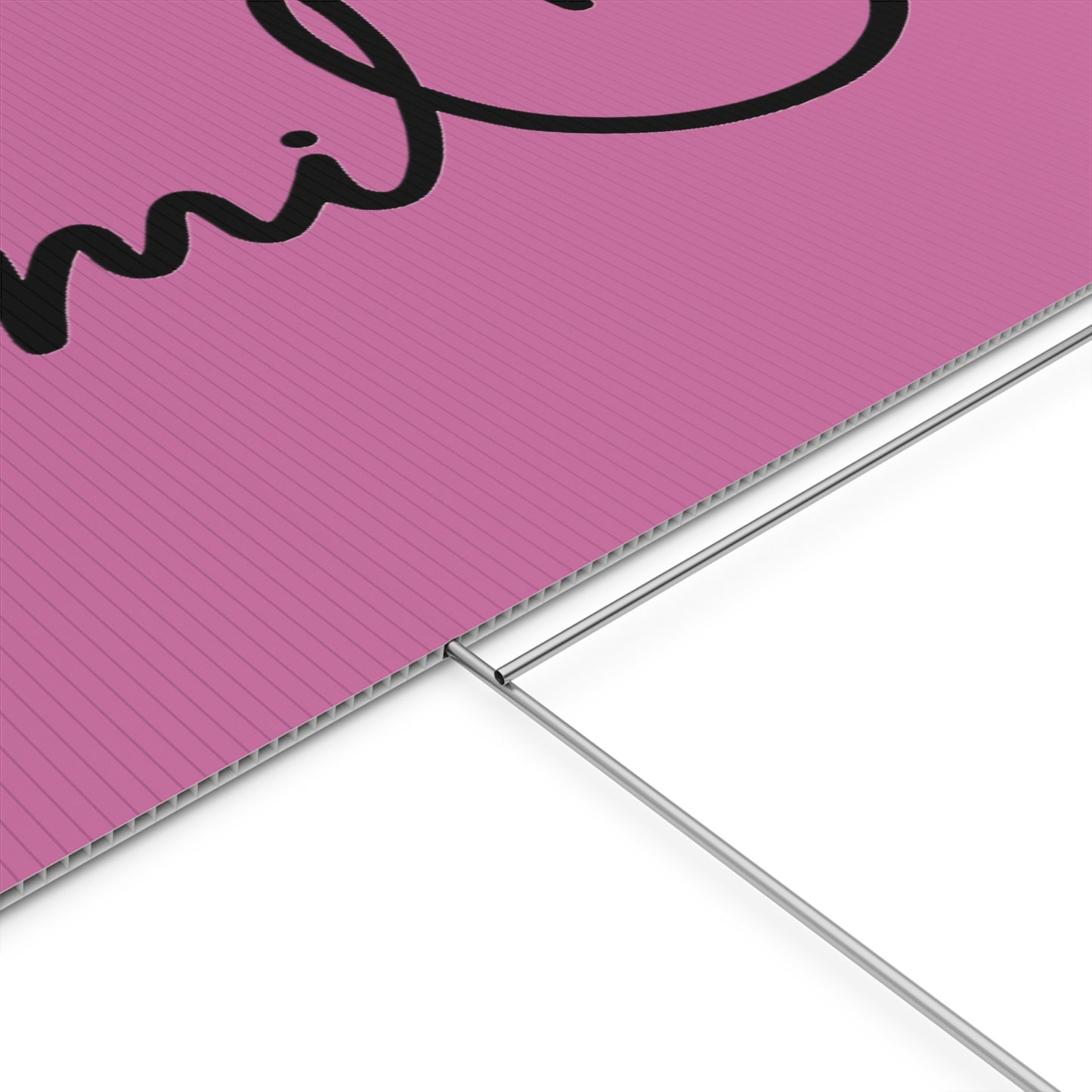 Light Pink Smile Yard Sign