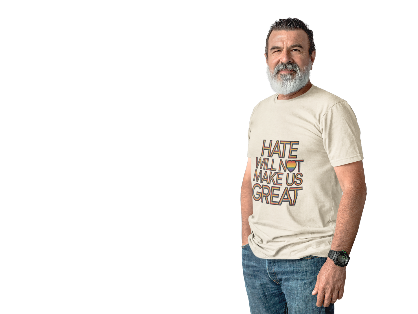 Hate Will Not Make Us Great Pride Support T-Shirt