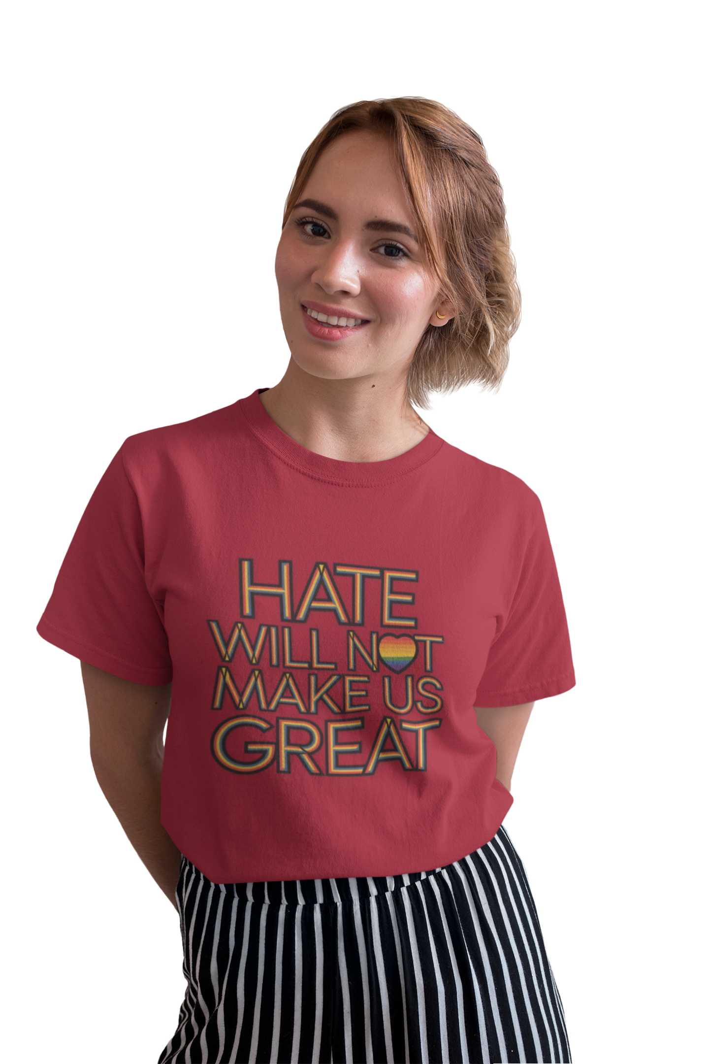 Hate Will Not Make Us Great Pride Support T-Shirt