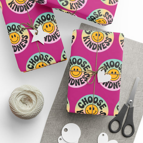Pink Choose Kindness Wrapping Papers