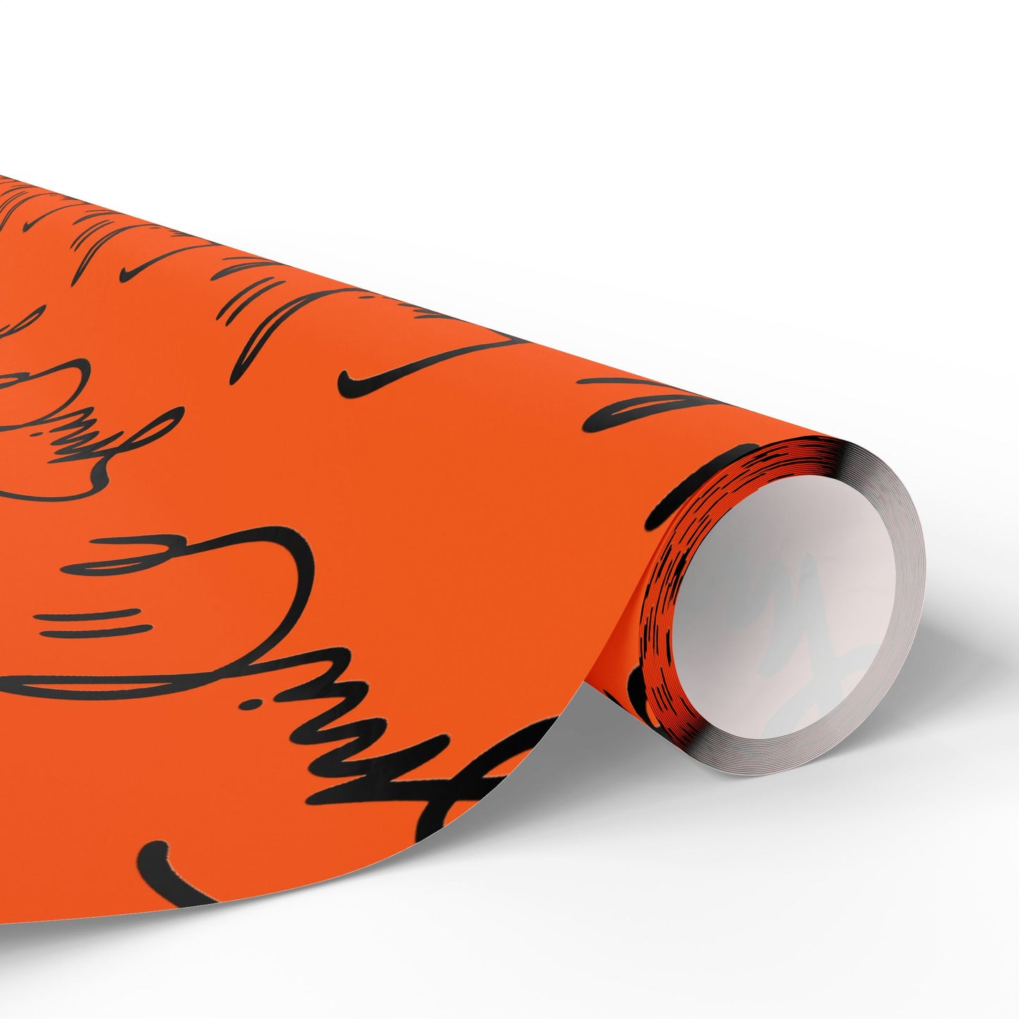 Orange/Black Smile Stylish Gift Wrapping Paper for Any Occasion