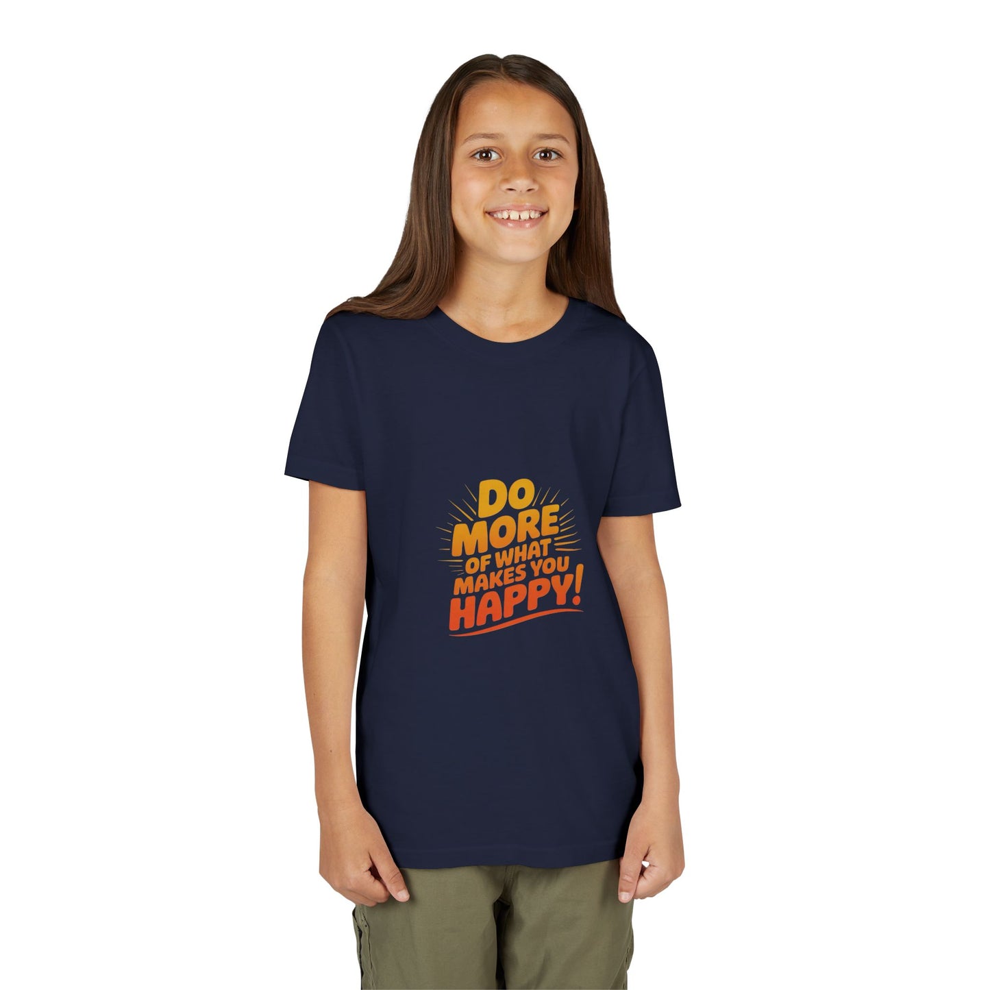 Youth Tee — “Do More of What Makes You Happy!” Positive Graphic Kids T‑Shirt