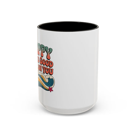Retro 'Happy Looks Good on You' Colorful Ceramic Mug (11oz & 15oz)