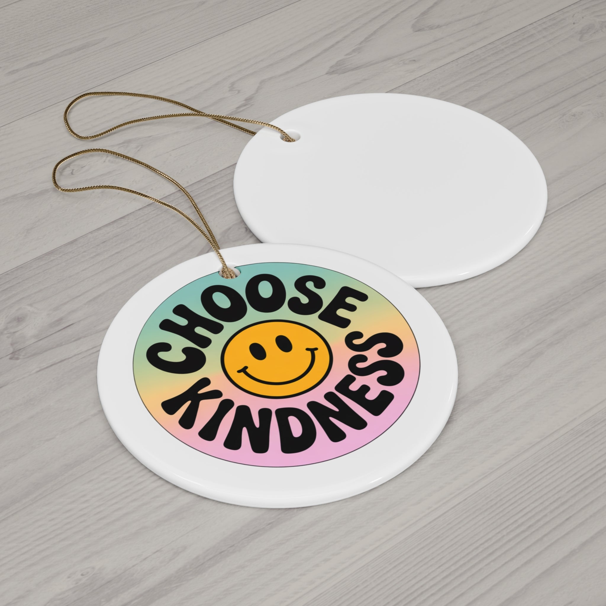 Kindness Themed Ceramic Ornament