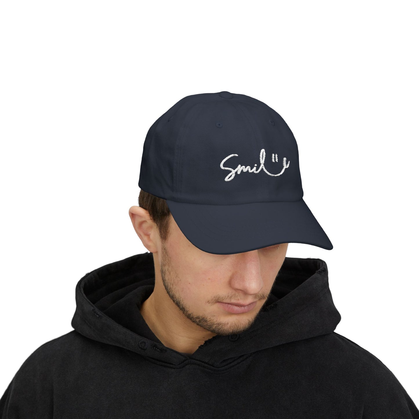 Smile Dad Cap — Embroidered Smile Face Baseball Hat