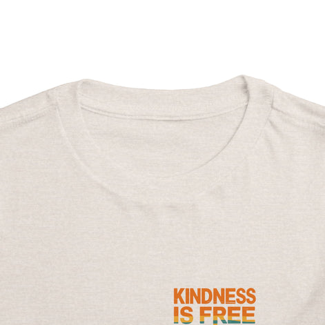 Toddler Short Sleeve Tee - Kindness Is Free Peace Design