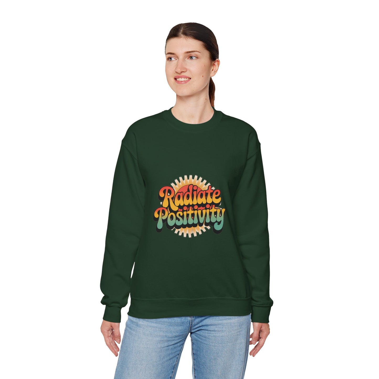 Radiate Positivity Unisex Heavy Blend Crewneck Sweatshirt
