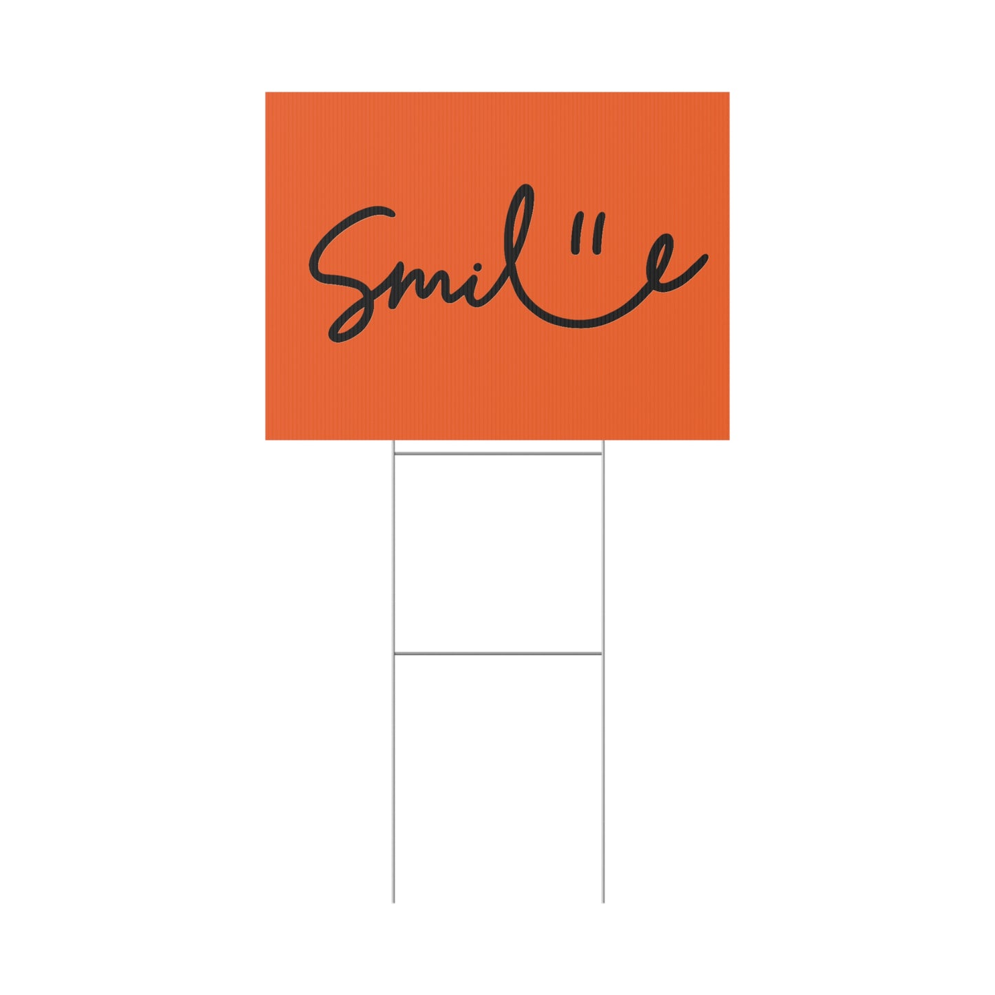 Orange Smile Yard Sign