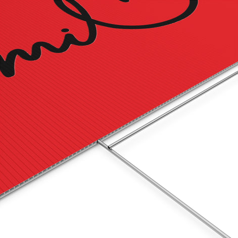 Red Smile Yard Sign