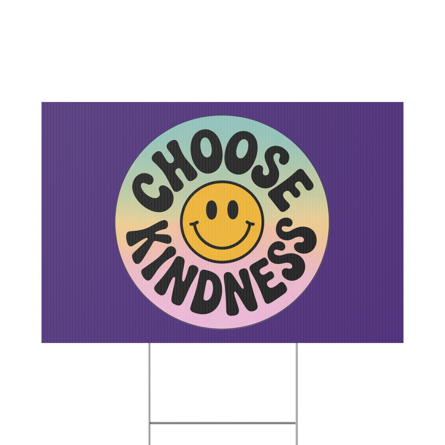 Purple Joyful Choose Kindness Plastic Yard Sign