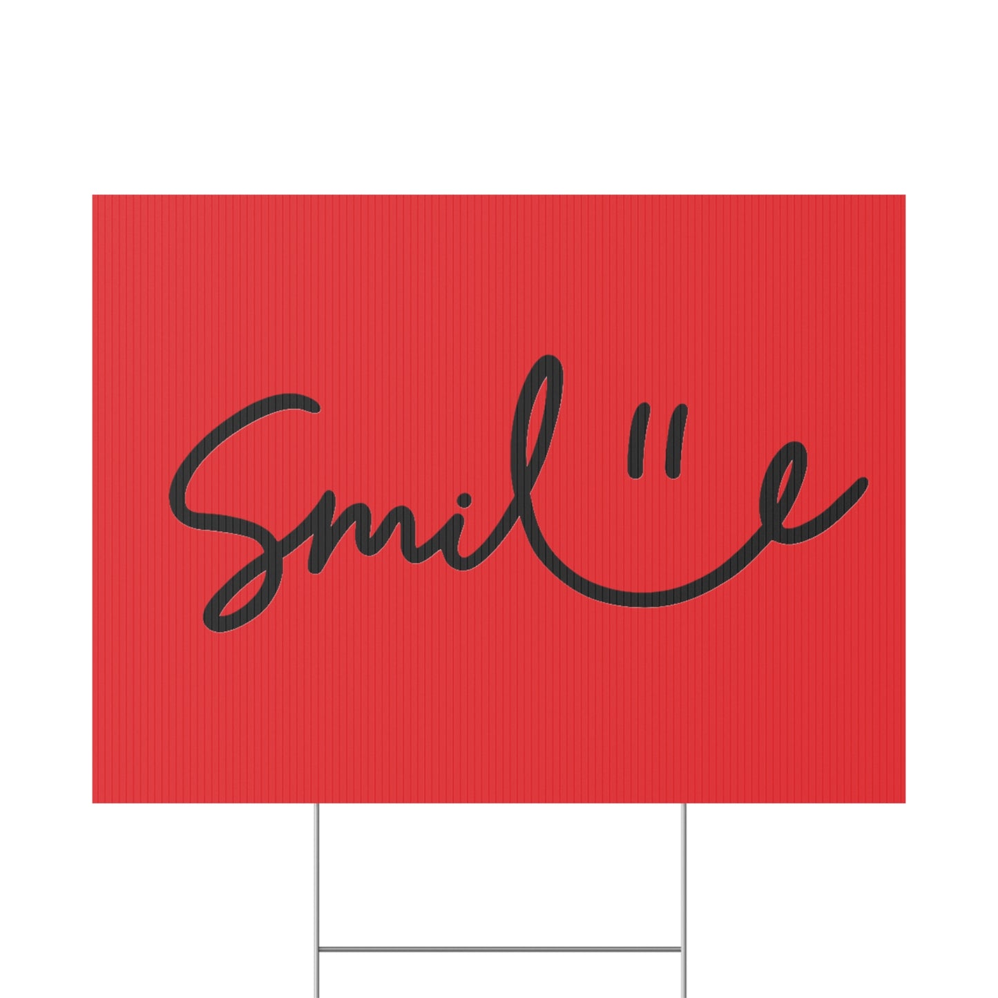 Red Smile Yard Sign