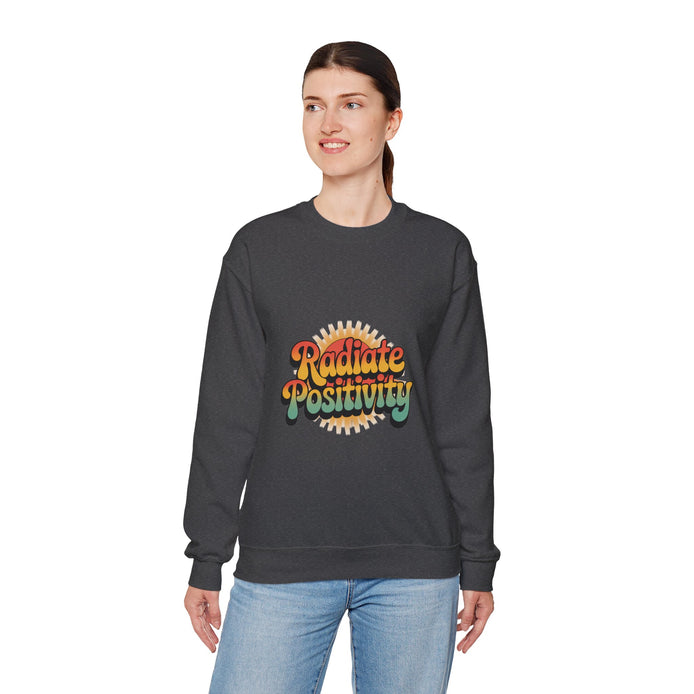 Radiate Positivity Unisex Heavy Blend Crewneck Sweatshirt