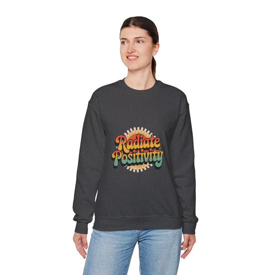 Radiate Positivity Unisex Heavy Blend Crewneck Sweatshirt
