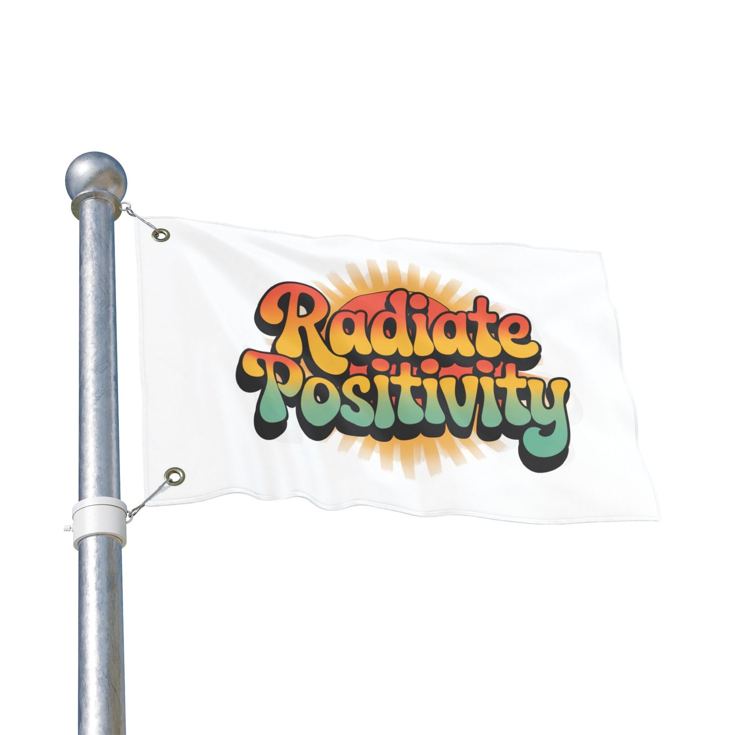 Radiate Positivity Double Sided Flag