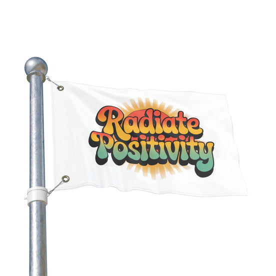 Radiate Positivity Double Sided Flag