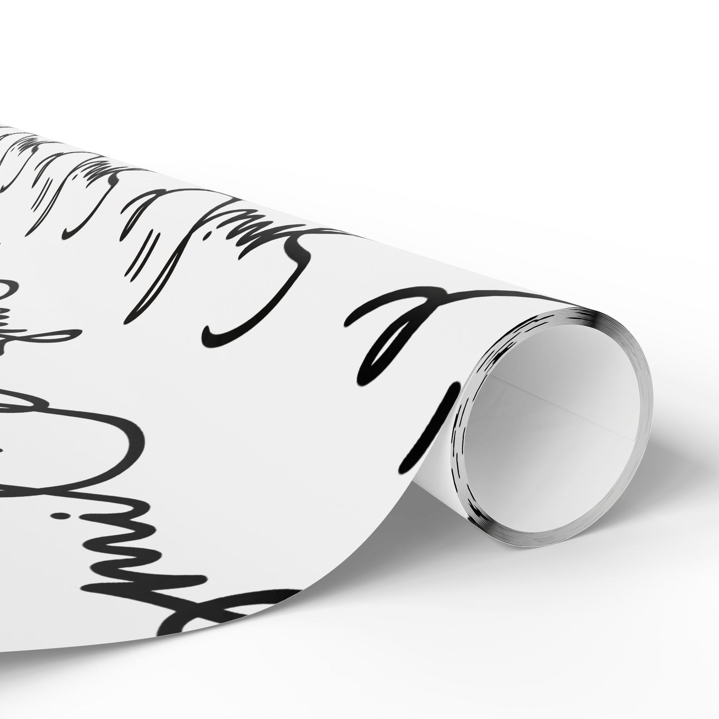 White/Black Smile Stylish Gift Wrapping Paper for Any Occasion