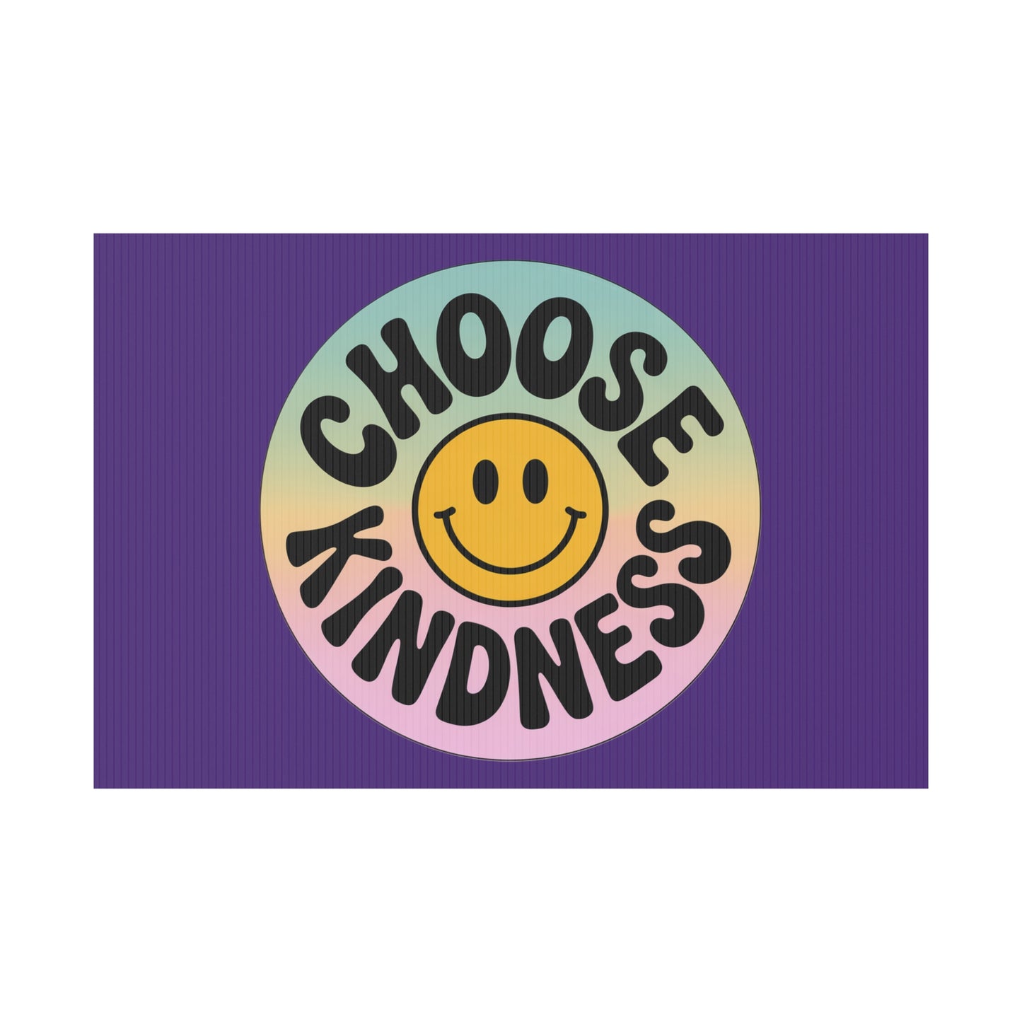 Purple Joyful Choose Kindness Plastic Yard Sign