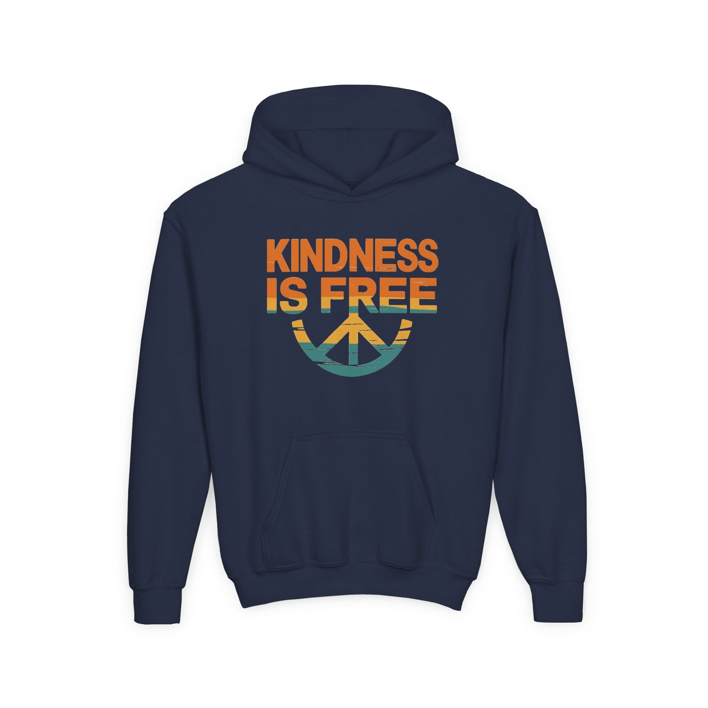 Kindness Is Free Youth Hoodie - Inspirational Heavy Blend Sweatshirt
