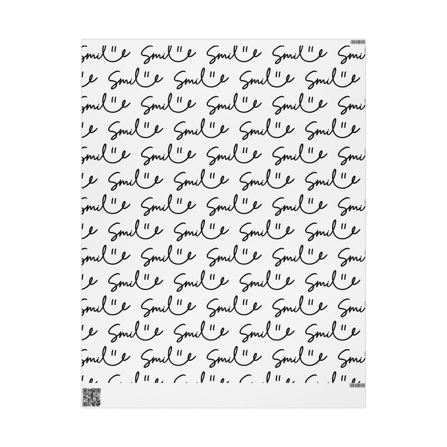 White/Black Smile Stylish Gift Wrapping Paper for Any Occasion