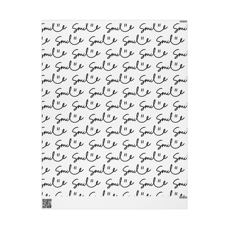 White/Black Smile Stylish Gift Wrapping Paper for Any Occasion