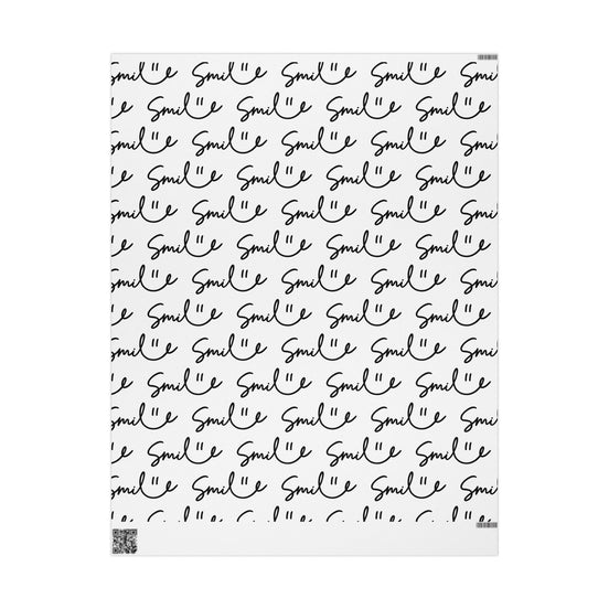 White/Black Smile Stylish Gift Wrapping Paper for Any Occasion