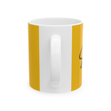 Yellow/Black Smile Ceramic Coffee Mug - 11oz & 15oz