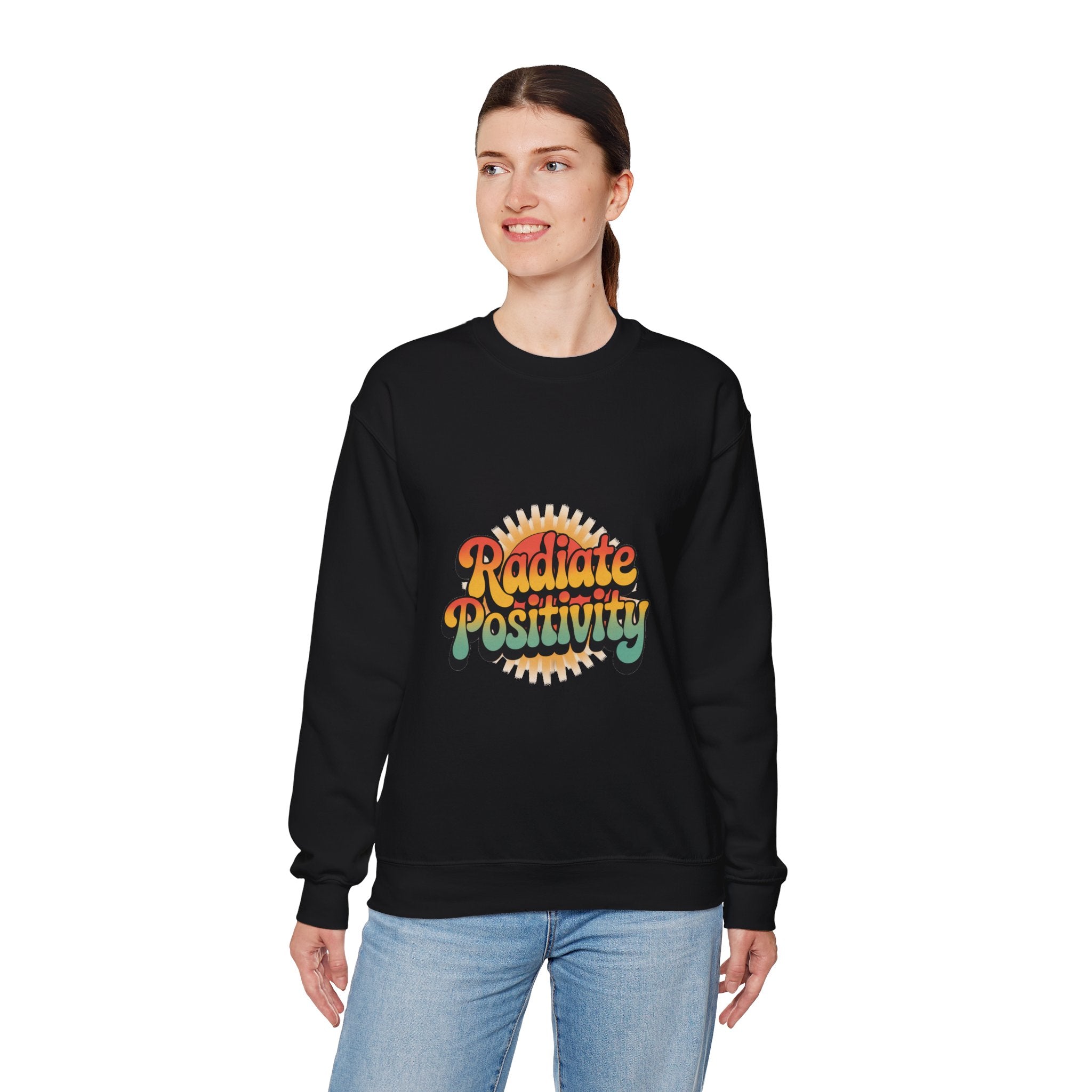 Radiate Positivity Unisex Heavy Blend Crewneck Sweatshirt
