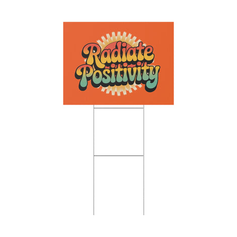 Orange Radiate Positivity Yard Sign