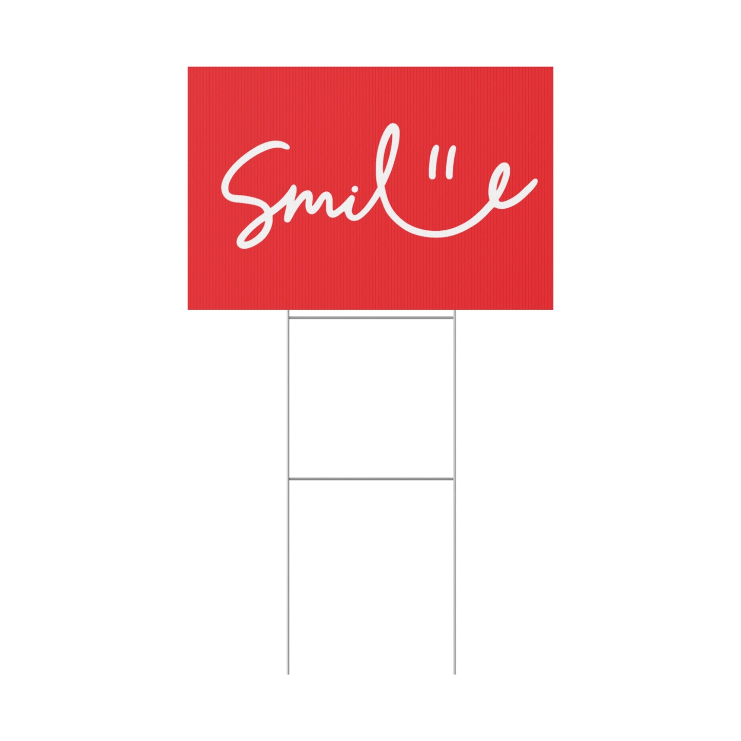 Red Smile Yard Sign