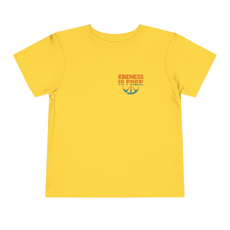 Toddler Short Sleeve Tee - Kindness Is Free Peace Design