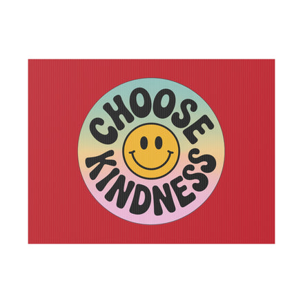 Dark Red of Joyful Choose Kindness Plastic Yard Sign