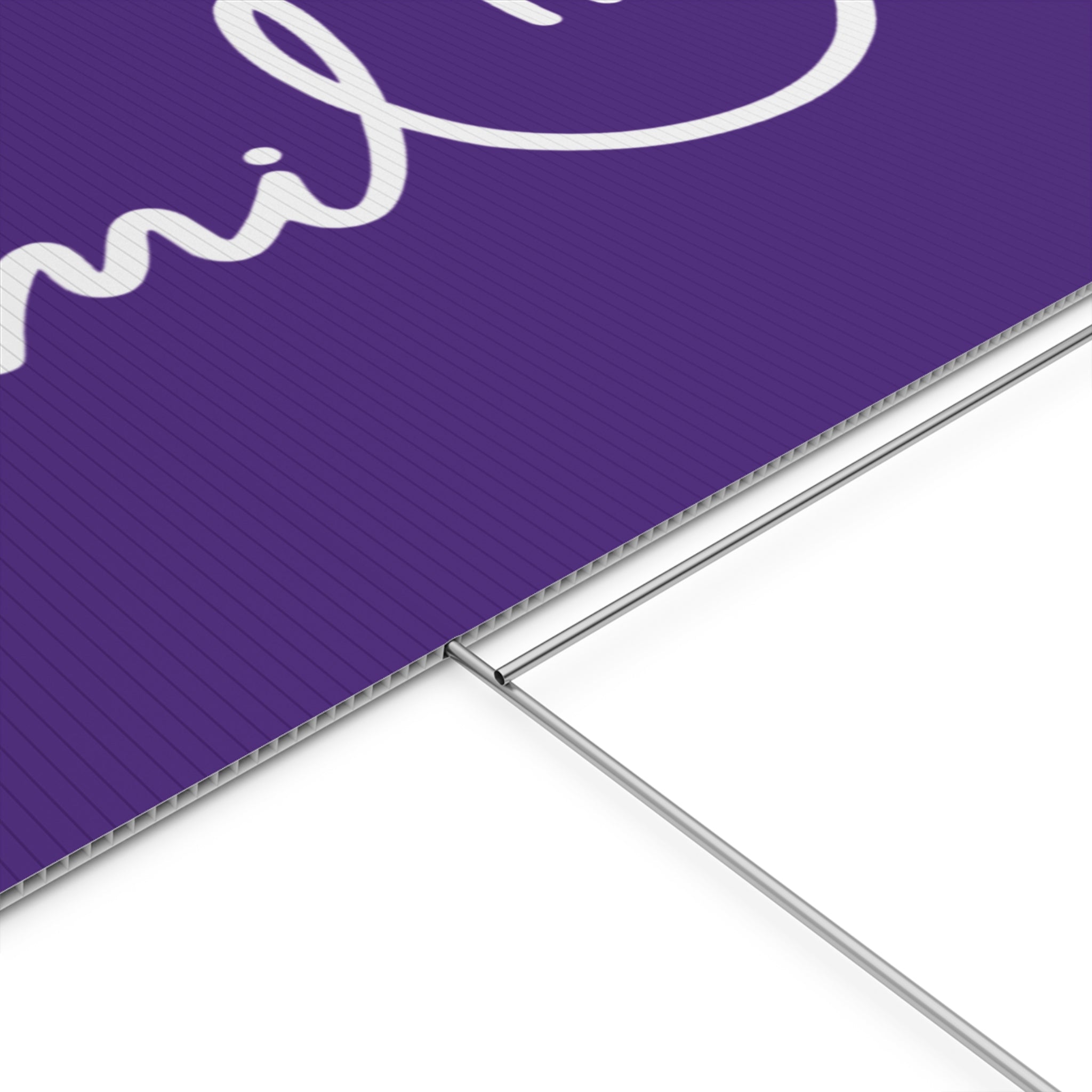 Purple Smile Yard Sign