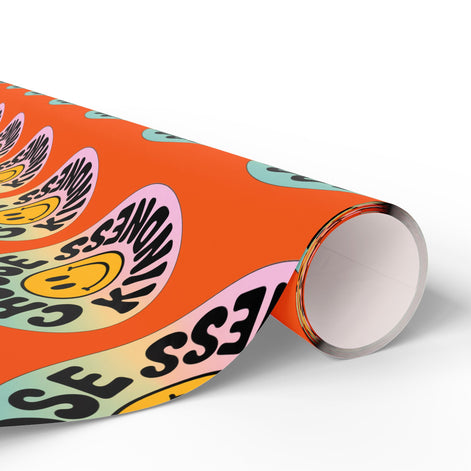Orange Choose Kindness Wrapping Papers